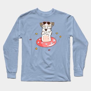 Dog Funny Pool Party Long Sleeve T-Shirt